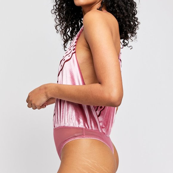 NWT Free People Body Talk Bodysuit / Red Velvet - Picture 4 of 6